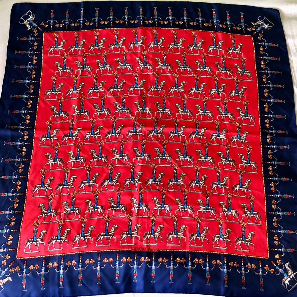 Vintage Authentic Hermès Silk Scarf 90cm Les Artificiers